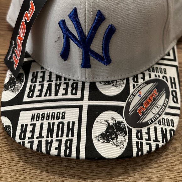 NY Cap New York Yankees Baseball Graphic Beaver Hunter Bourbon NY Vintage Hat - Picture 3 of 4